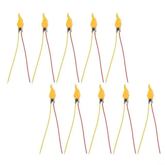 Alt view image 5 of 7 - Flickering Flame LED Bulb 3V-5V Simulated Candle Light Diode for DIY Birthday Party Home Decoration Plastic Electronic Component(10pk)