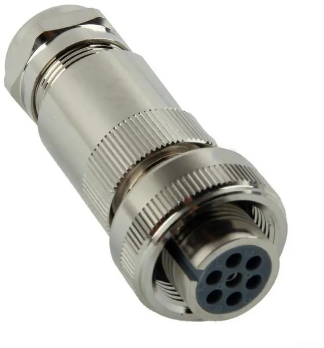 Alt view image 5 of 7 - 7-Pin Proportional Valve Connector For Rexroth Moog for PARKER Atos, Full Metal Female C14G-A-S7, DIN EN175201-804 IP67 Hydraulic Solenoid