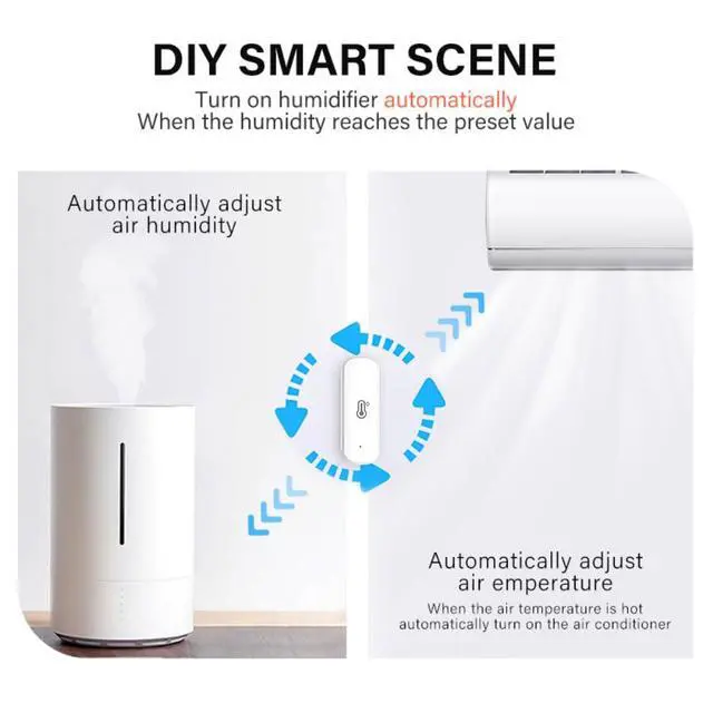 Alt view image 5 of 7 - For Zigbee Temperature Humidity Detector, 4PCS Indoor Wireless Hygrometer And Thermometer With Real-Time Monitoring, Smart App Control