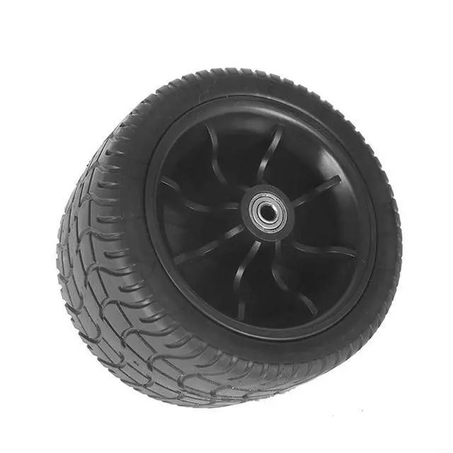 Alt view image 4 of 7 - 6" Wagon Replacement Wheel with Double Bearings,All-Terrain PU Tire for Folding Cart,4.1" Center Distance, Heavy Duty Garden Utility Wheel