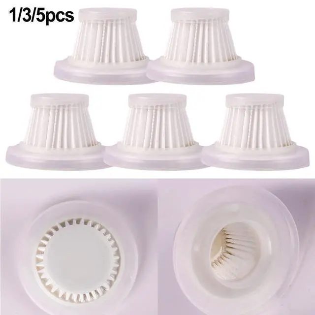 Alt view image 3 of 4 - For Car Vacuum Cleaner Filter Replacement, High Efficiency Filtration Element, Portable Cordless Unit Accessory, for Easy Install Maintenance Part, 1 Pack(3pcs)