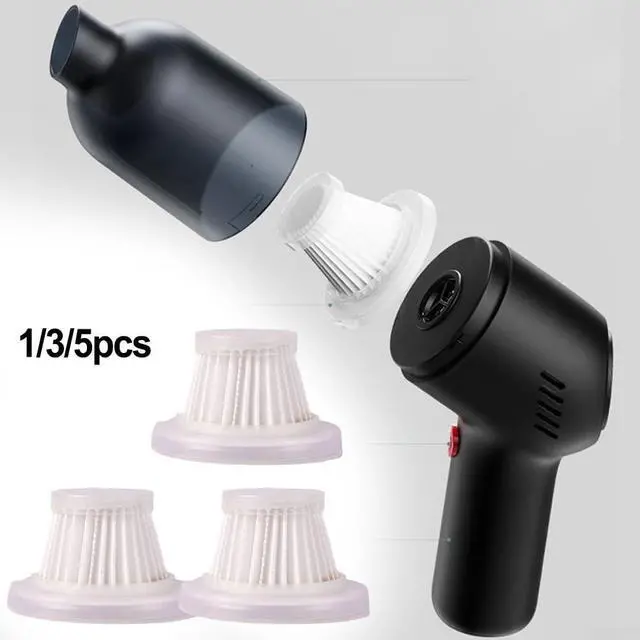 Alt view image 4 of 4 - For Car Vacuum Cleaner Filter Replacement, High Efficiency Filtration Element, Portable Cordless Unit Accessory, for Easy Install Maintenance Part, 1 Pack(3pcs)