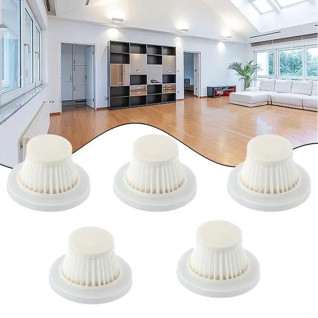 Alt view image 3 of 7 - For Car Vacuum Cleaner Filter Replacement, High Efficiency Filtration Element, Portable Cordless Unit Accessory, for Easy Install Maintenance Part, 1 Pack(5pcs)