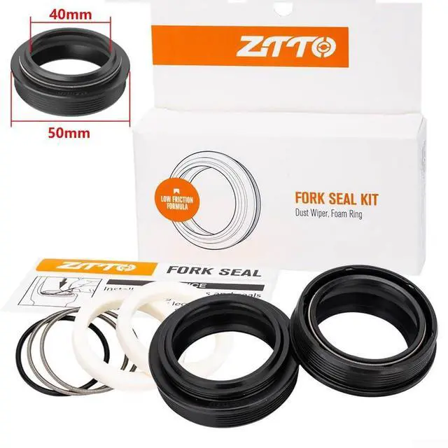 Alt view image 7 of 7 - Bicycle Fork Seal Kit 30-40mm,for FOX for ROCKSHOX for MANITOU for SUNTOUR,Rubber Dust Wiper Oil Seals with Sponges and Springs for MTB Suspension Repair (40x50mm)