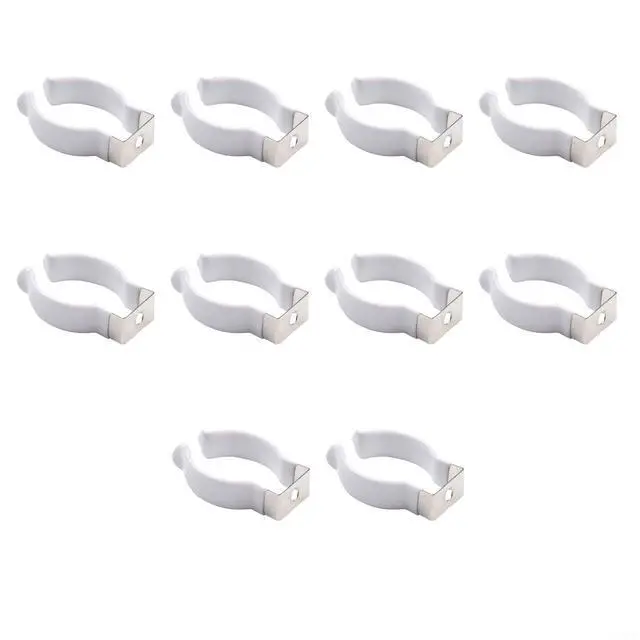 Alt view image 7 of 7 - 10PCS Tool Spring Terry Clips, Narrow Base Manganese Steel Tool Storage Hangers, Open Type Spring Clip For Garage & Shed Organization, Silver(28mm)