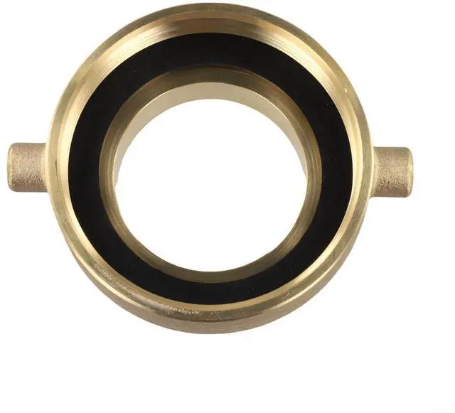 Alt view image 7 of 7 - Brass Fire Hydrant Hose Adapter 2-1/2 Inch NST Female x 2 Inch NPT Male Swivel Fitting for Fire Equipment and Water Sources Gold Finish 1 Pack