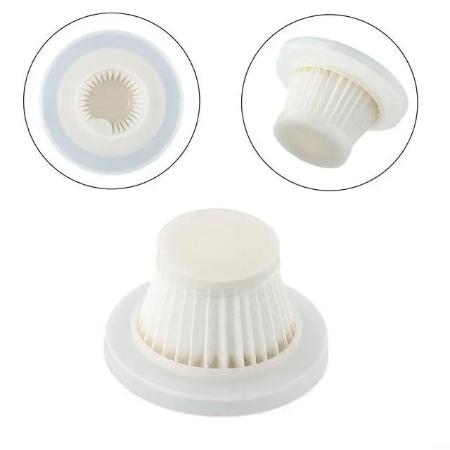 Alt view image 7 of 7 - For Car Vacuum Cleaner Filter Replacement, High Efficiency Filtration Element, Portable Cordless Unit Accessory, for Easy Install Maintenance Part, 1 Pack(5pcs)