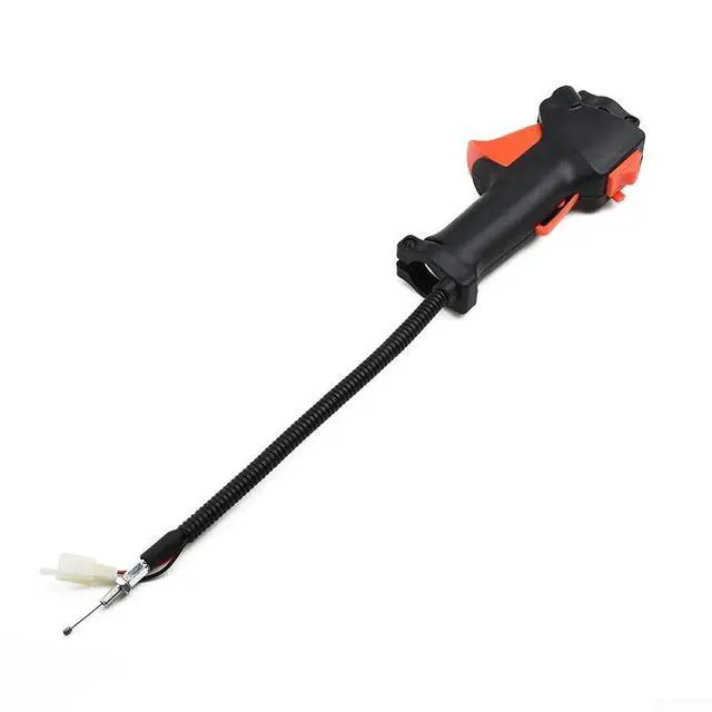 Alt view image 4 of 7 - Throttle Cable Handle with On/Off Kill Switch for 26mm Multi Tool Brush Cutter, 11.22 Inch Wiring, Orange