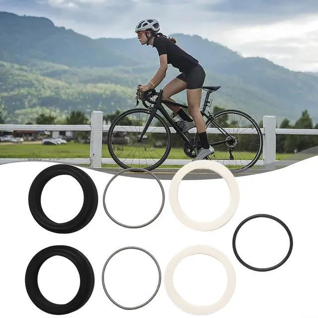 Alt view image 5 of 7 - Bicycle Fork Seal Kit 30-40mm,for FOX for ROCKSHOX for MANITOU for SUNTOUR,Rubber Dust Wiper Oil Seals with Sponges and Springs for MTB Suspension Repair (40x50mm)