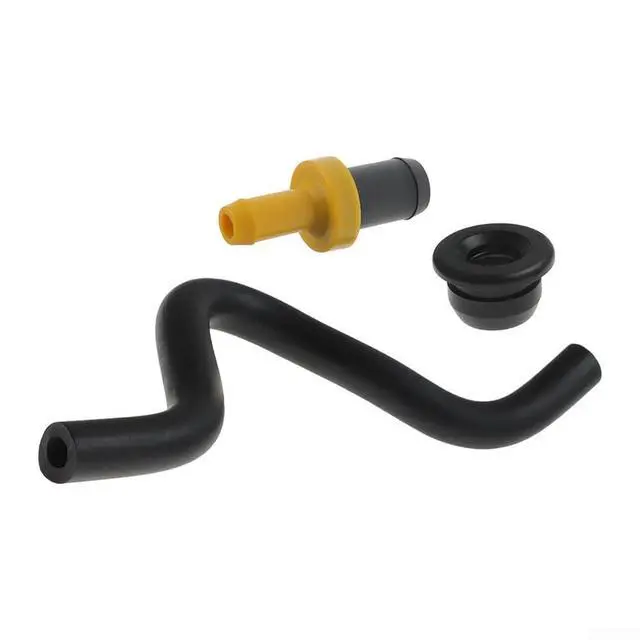 Alt view image 4 of 4 - PCV Valve Pipe Hose Kit, Civic EX For GX,For HX Del Sol 1996-2000 Replace OEM 17131-P2J-000 17130-P2M-A00 11855-P72-000 Black ABS