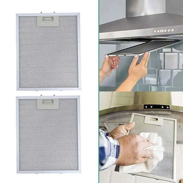 Alt view image 3 of 7 - 2PCS Range Hood Filter Replacement, 5-Layer Aluminum Mesh Hood Grease Filter, 13X9Inch, Aluminium Grease Mesh Panel, Air Circulation