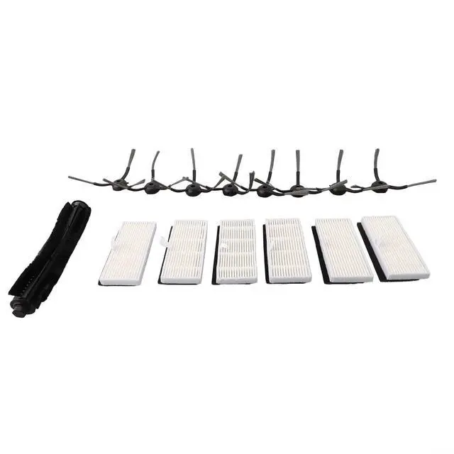 Alt view image 5 of 7 - Replacement Filter Side Brush Roller Kit IHRV6 IHRV14 IHRV11 Robot Vacuum, Removes Dirt Particles And Debris From Corners, 4 Filters 1 Roller 6 Side Brushes(B)