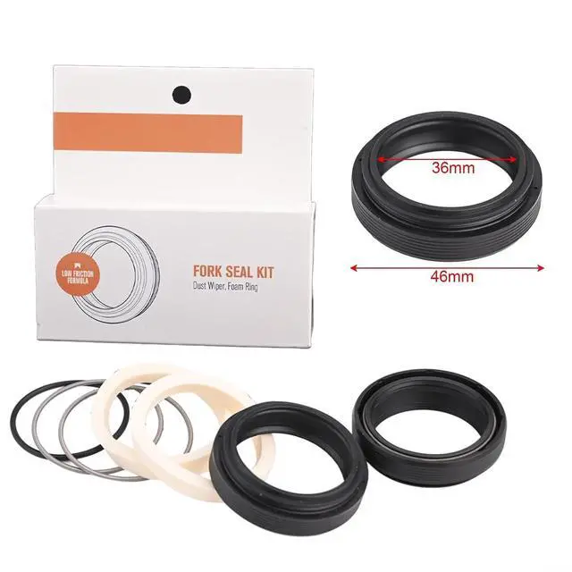 Alt view image 5 of 7 - Bicycle Fork Seal Kit 30-40mm,for FOX for ROCKSHOX for MANITOU for SUNTOUR,Rubber Dust Wiper Oil Seals with Sponges and Springs for MTB Suspension Repair (36x46mm)