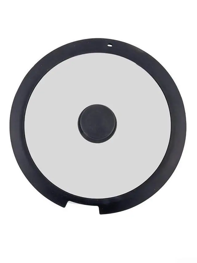 Alt view image 7 of 7 - Silicone Pot Lid With Tempered Glass Window,Heat-Resistant Anti-Spill Cover With Steam Vent And Anti-Scald Handle For Kitchen Cooking, 20Cm, White(A 26CM)