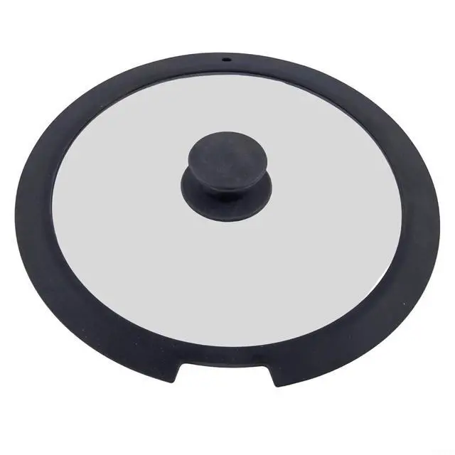 Alt view image 4 of 7 - Silicone Pot Lid With Tempered Glass Window,Heat-Resistant Anti-Spill Cover With Steam Vent And Anti-Scald Handle For Kitchen Cooking, 20Cm, White(A 26CM)
