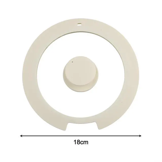 Alt view image 4 of 6 - Silicone Pot Lid With Tempered Glass Window,Heat-Resistant Anti-Spill Cover With Steam Vent And Anti-Scald Handle For Kitchen Cooking, 20Cm, White(B 18CM)