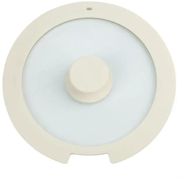 Main image of Silicone Pot Lid With Tempered Glass Window,Heat-Resistant Anti-Spill Cover With Steam Vent And Anti-Scald Handle For Kitchen Cooking, 20Cm, White(B 20CM)