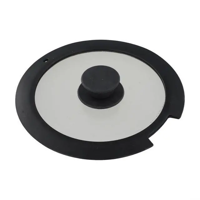 Alt view image 6 of 7 - Silicone Pot Lid With Tempered Glass Window,Heat-Resistant Anti-Spill Cover With Steam Vent And Anti-Scald Handle For Kitchen Cooking, 20Cm, White(A 20CM)