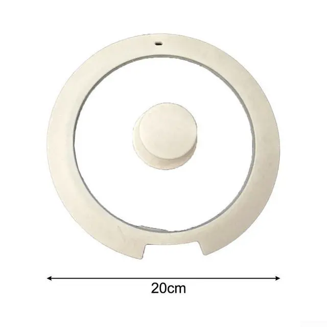 Alt view image 2 of 7 - Silicone Pot Lid With Tempered Glass Window,Heat-Resistant Anti-Spill Cover With Steam Vent And Anti-Scald Handle For Kitchen Cooking, 20Cm, White(B 20CM)