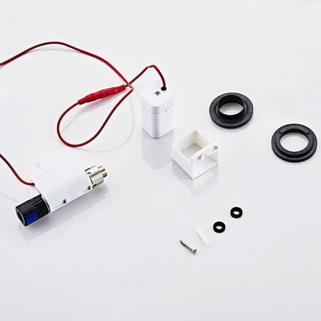 Alt view image 2 of 5 - Smart Induction Sensor Faucet Touch Controller for Kitchen Sink, Hands-Free Operation with Battery Box, for Most Faucets, White(Without Wire)