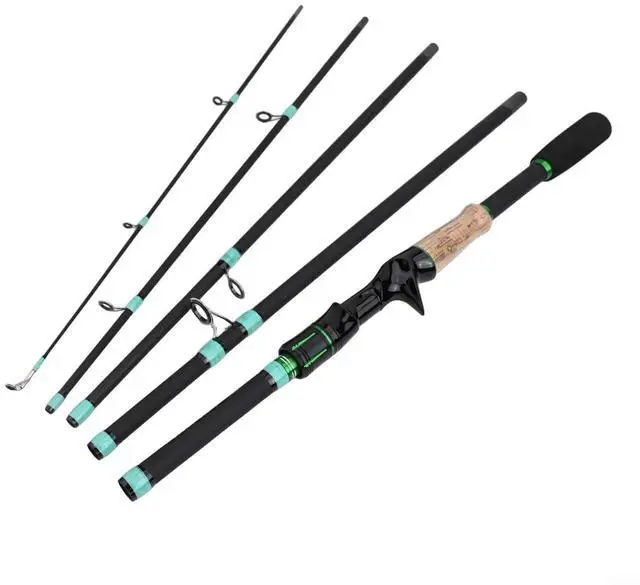 Main image of Fishing Rod 1.65m-2.1m Multi-Section Fiberglass Spinner Baitcasting M Tone 2500G Load-Bearing Smooth Line Guide For Lure Fishing(C)