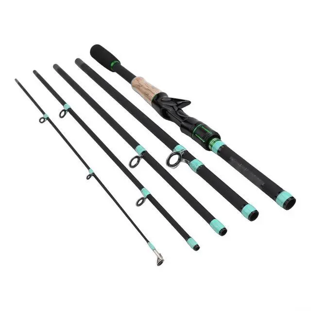 Alt view image 3 of 7 - Fishing Rod 1.65m-2.1m Multi-Section Fiberglass Spinner Baitcasting M Tone 2500G Load-Bearing Smooth Line Guide For Lure Fishing(C)