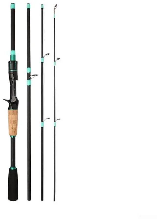 Main image of Fishing Rod 1.65m-2.1m Multi-Section Fiberglass Spinner Baitcasting M Tone 2500G Load-Bearing Smooth Line Guide For Lure Fishing(E)