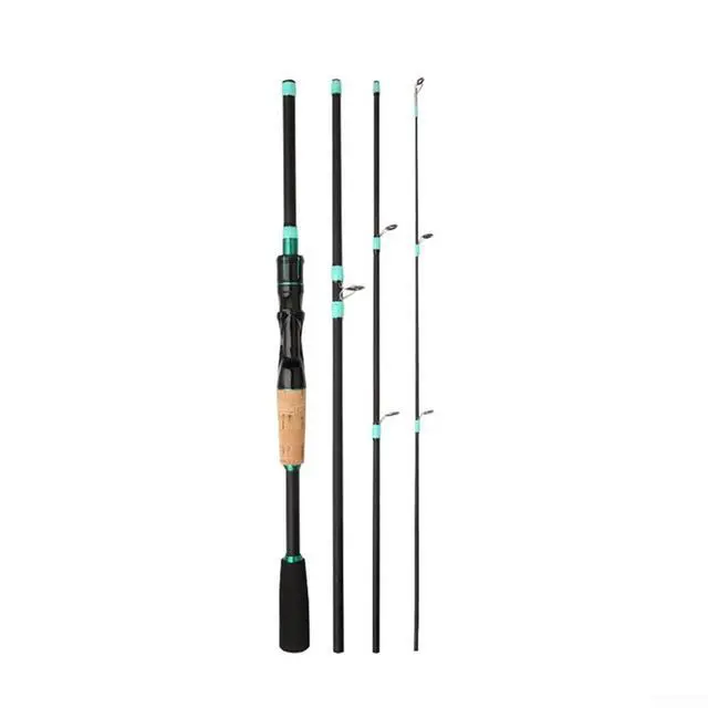 Alt view image 2 of 7 - Fishing Rod 1.65m-2.1m Multi-Section Fiberglass Spinner Baitcasting M Tone 2500G Load-Bearing Smooth Line Guide For Lure Fishing(E)