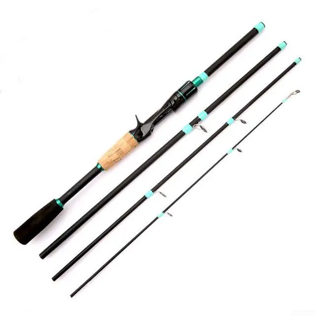 Alt view image 3 of 7 - Fishing Rod 1.65m-2.1m Multi-Section Fiberglass Spinner Baitcasting M Tone 2500G Load-Bearing Smooth Line Guide For Lure Fishing(E)