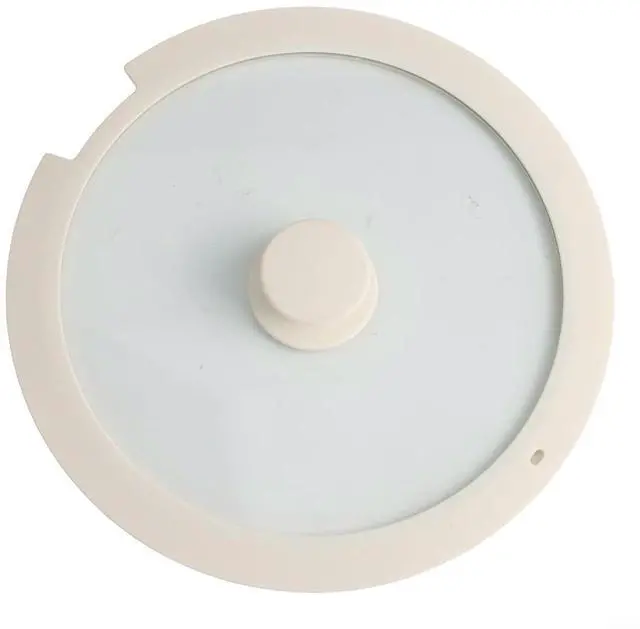 Main image of Silicone Pot Lid With Tempered Glass Window,Heat-Resistant Anti-Spill Cover With Steam Vent And Anti-Scald Handle For Kitchen Cooking, 20Cm, White(B 26CM)