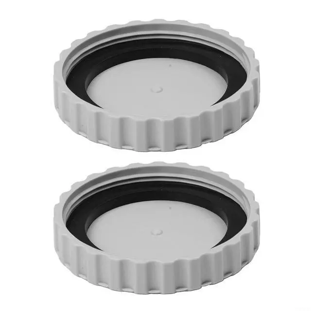 Alt view image 2 of 6 - For Intex Ground Swimming Pool Inlet,Replacement Parts Kit With Leak-Proof Sealing Covers,Frost Resistant Plastic Fittings For Pools With Shut-Off Valves, Grey, 2-Pack