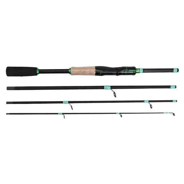 Alt view image 2 of 7 - Fishing Rod 1.65m-2.1m Multi-Section Fiberglass Spinner Baitcasting M Tone 2500G Load-Bearing Smooth Line Guide For Lure Fishing(D)