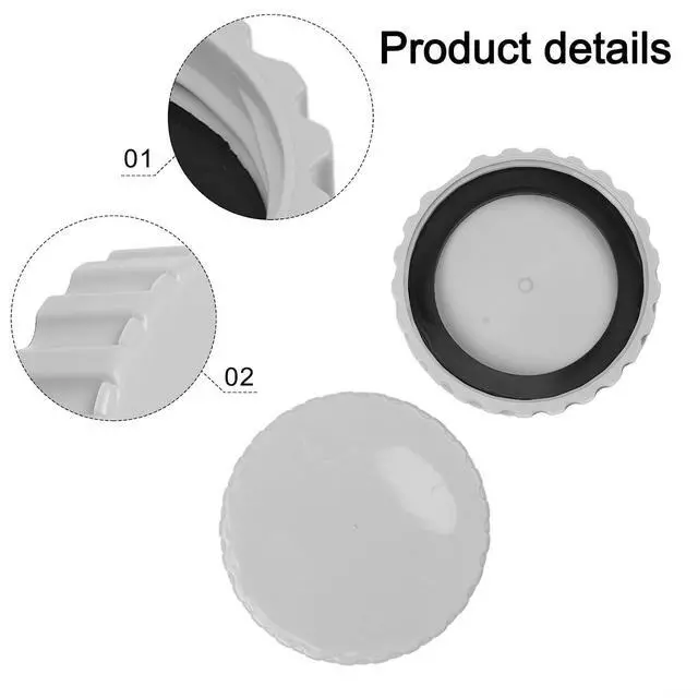 Alt view image 4 of 6 - For Intex Ground Swimming Pool Inlet,Replacement Parts Kit With Leak-Proof Sealing Covers,Frost Resistant Plastic Fittings For Pools With Shut-Off Valves, Grey, 2-Pack