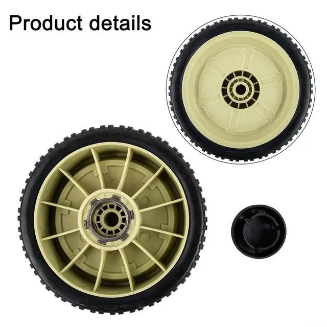 Alt view image 2 of 7 - Lawn Mower Wheel for HRJ216 HR215 HR196, Self-Propelled Rear Wheel Replacement with Enhanced Traction, Plastic Hub for Easy Installation on Uneven Terrain, Gray, 1 Pack