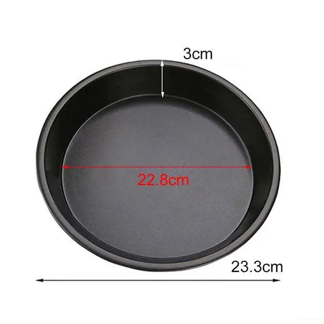 Alt view image 2 of 7 - Non-Stick Pizza Pan, 6-10 Inch Carbon Steel Baking Tray For Microwave Oven, Round Crisper Plate For Cooking Pizza, Meat, Fish, And Chicken, Black(D)