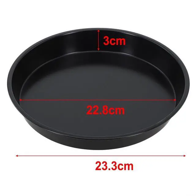 Alt view image 3 of 7 - Non-Stick Pizza Pan, 6-10 Inch Carbon Steel Baking Tray For Microwave Oven, Round Crisper Plate For Cooking Pizza, Meat, Fish, And Chicken, Black(D)