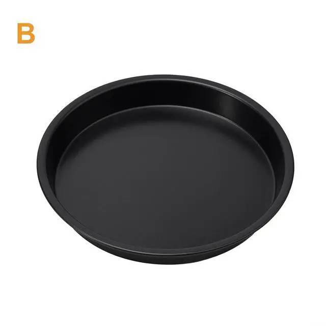 Alt view image 4 of 7 - Non-Stick Pizza Pan, 6-10 Inch Carbon Steel Baking Tray For Microwave Oven, Round Crisper Plate For Cooking Pizza, Meat, Fish, And Chicken, Black(B)