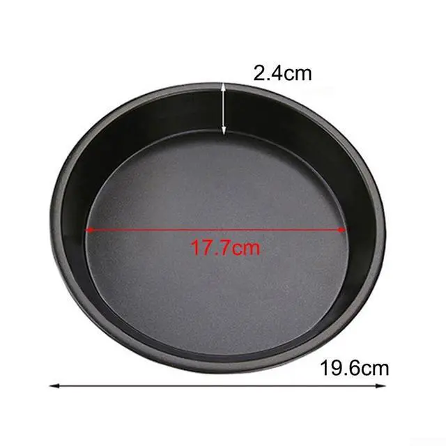 Alt view image 2 of 7 - Non-Stick Pizza Pan, 6-10 Inch Carbon Steel Baking Tray For Microwave Oven, Round Crisper Plate For Cooking Pizza, Meat, Fish, And Chicken, Black(B)