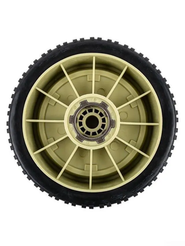 Alt view image 5 of 7 - Lawn Mower Wheel for HRJ216 HR215 HR196, Self-Propelled Rear Wheel Replacement with Enhanced Traction, Plastic Hub for Easy Installation on Uneven Terrain, Gray, 1 Pack