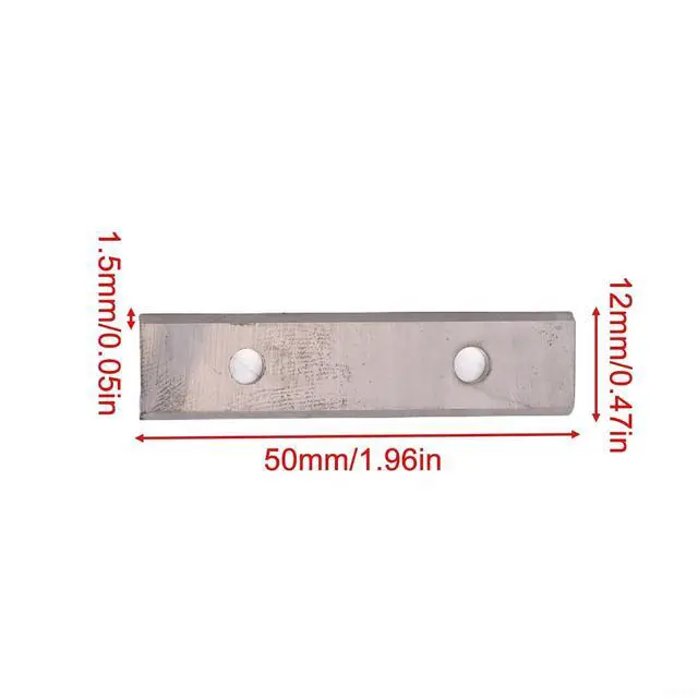 Alt view image 2 of 7 - 50X12x1.5mm 35 Degree Carbide Scraper Blades, Cutter Heads And Hand Hold Scraper, Reversible Rectangle Double Edged Blades For Cutting In Carpentry, Renovation