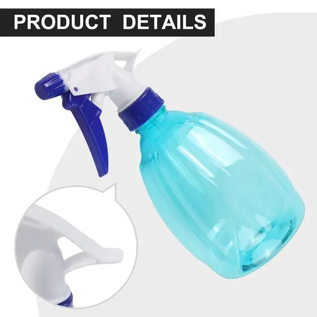 Alt view image 4 of 7 - Spray Bottle 500ml Clear Plastic Trigger Sprayer for Plants Cleaning Hair Essential Oils Mist Watering Can Garden Home Blue (Blue)