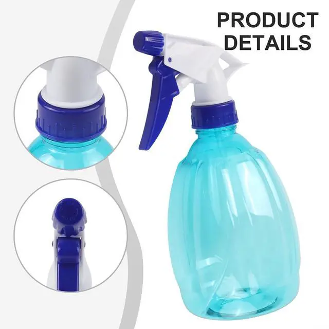 Alt view image 5 of 7 - Spray Bottle 500ml Clear Plastic Trigger Sprayer for Plants Cleaning Hair Essential Oils Mist Watering Can Garden Home Blue (Blue)