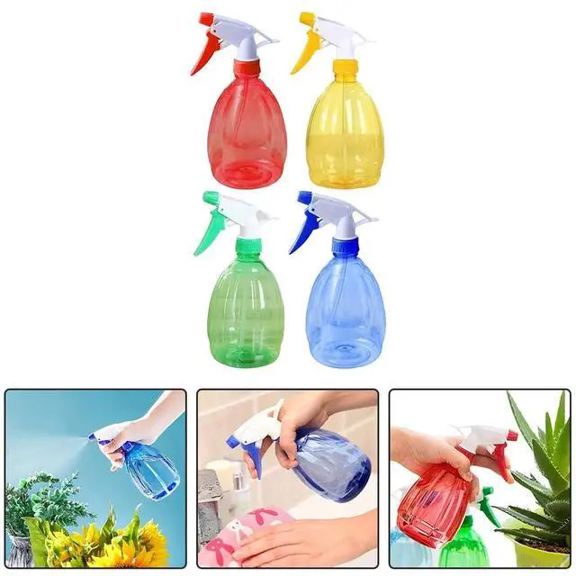 Alt view image 2 of 5 - Spray Bottle 500ml Clear Plastic Trigger Sprayer for Plants Cleaning Hair Essential Oils Mist Watering Can Garden Home Blue (Green)