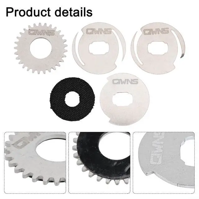 Alt view image 4 of 7 - For SLX Fishing Baitcasting Reel Drag Clicker Kit with Carbon Brake Pad, Gear Sprocket, Pressure Plate & Metal Washers, Right Hand Repair Parts, Black/Silver
