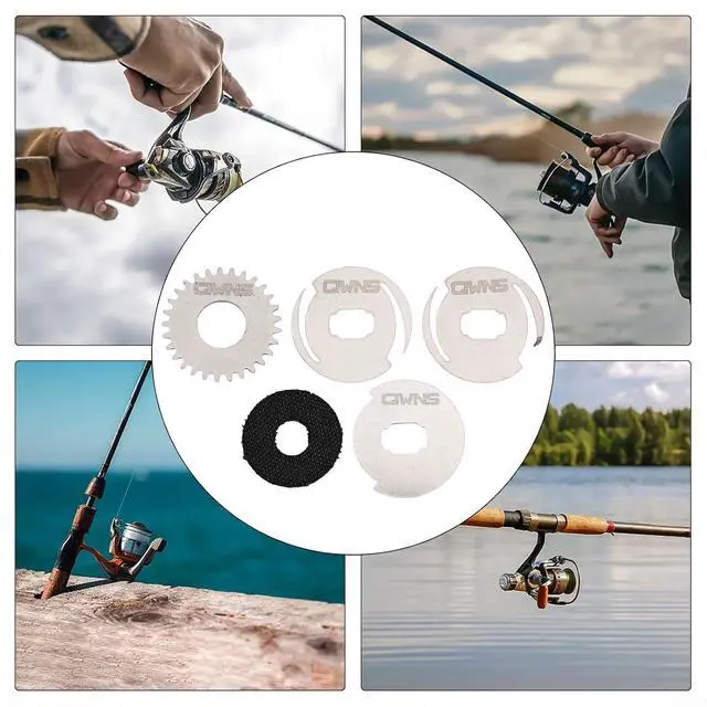Alt view image 6 of 7 - For SLX Fishing Baitcasting Reel Drag Clicker Kit with Carbon Brake Pad, Gear Sprocket, Pressure Plate & Metal Washers, Right Hand Repair Parts, Black/Silver