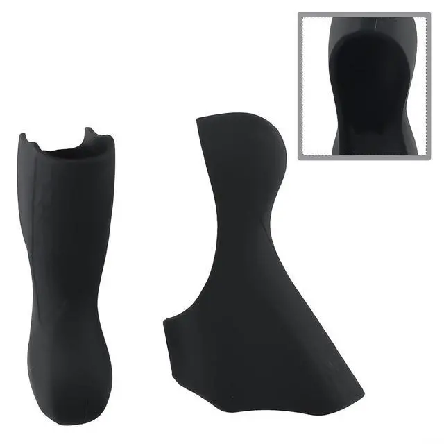 Alt view image 2 of 7 - 105 ST-6700 Brake Lever Hood Covers, Silica Gel Shifter Hoods For Road Bike 10 Speed, Anti-Slip Protective Grips (1 Pair)(Black)