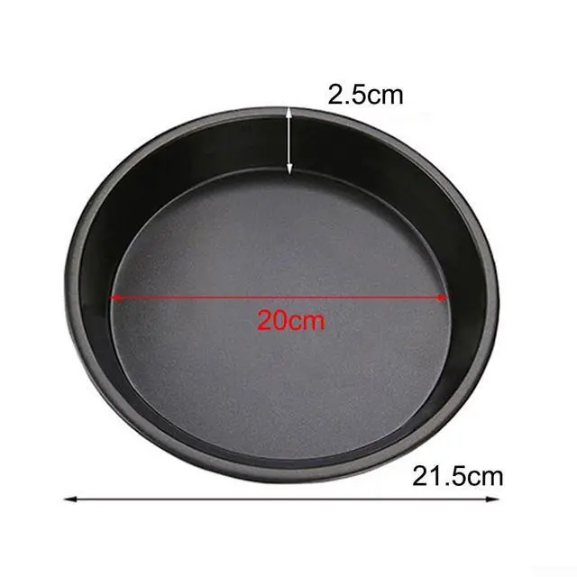 Alt view image 2 of 7 - Non-Stick Pizza Pan, 6-10 Inch Carbon Steel Baking Tray For Microwave Oven, Round Crisper Plate For Cooking Pizza, Meat, Fish, And Chicken, Black(C)
