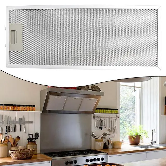 Alt view image 3 of 7 - Aluminum Mesh Vent Filter, 7.6" x 18.5" x 0.35", Stainless Steel Metal Mesh Air Filter, Extractor Fan Grease Trap, Kitchen Exhaust Hood Replacement Filters, 1PCS