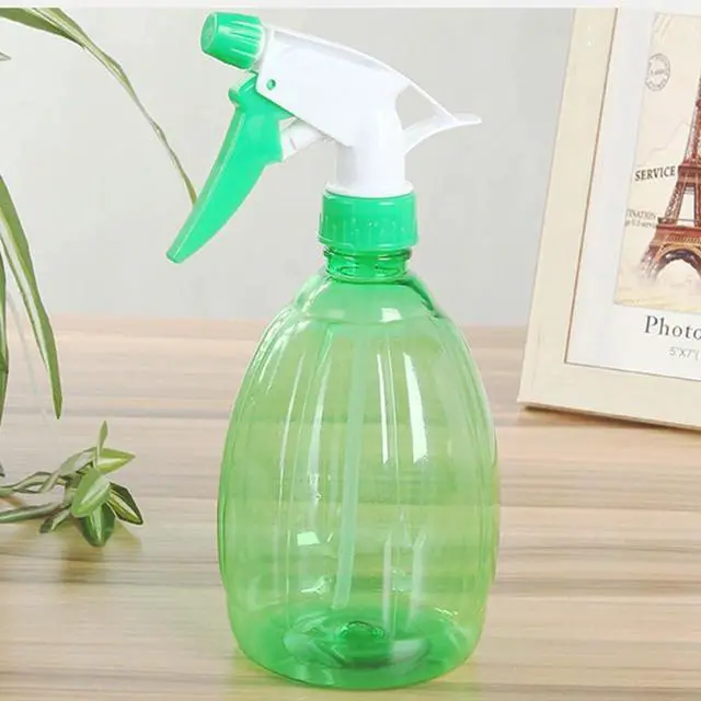 Alt view image 5 of 5 - Spray Bottle 500ml Clear Plastic Trigger Sprayer for Plants Cleaning Hair Essential Oils Mist Watering Can Garden Home Blue (Green)