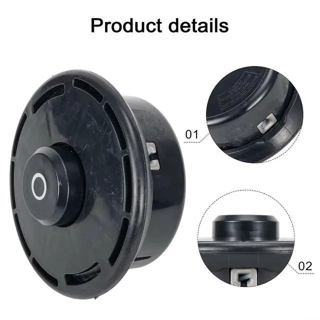 Alt view image 7 of 7 - Bump Feed String Trimmer Head UMK425 UMK431 UMK435 UMC425 Brushcutter, M10x1.25 Left Hand Thread, Plastic Replacement Part
